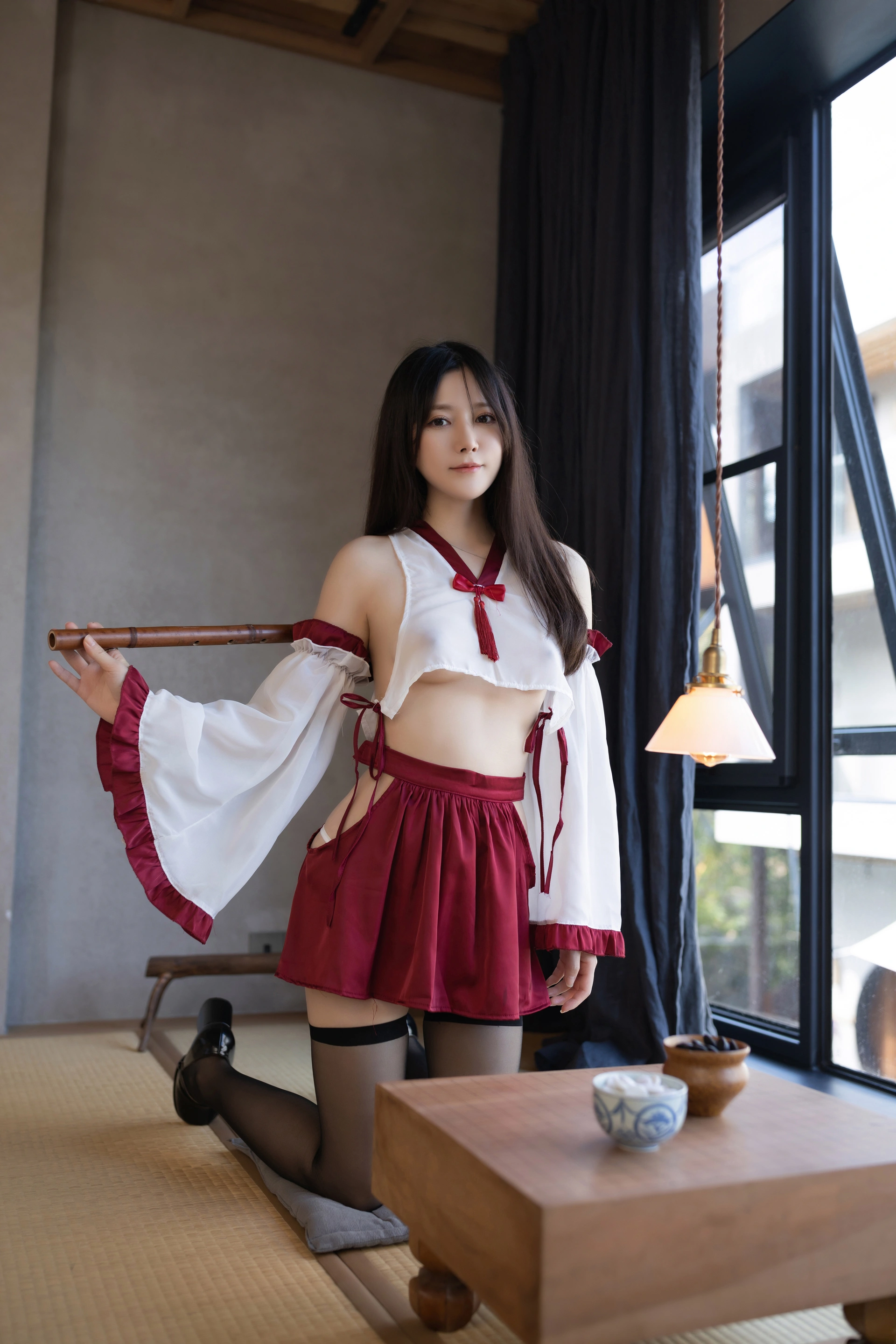 0038 秀人名模鱼子酱Fish内部私购未上架《竹子巫》写真 1